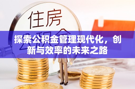 冷水滩探索公积金管理现代化，创新与效率的未来之路