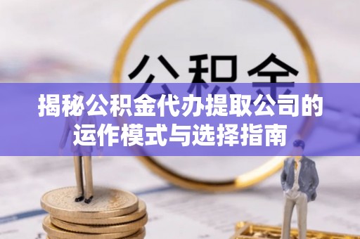冷水滩揭秘公积金代办提取公司的运作模式与选择指南