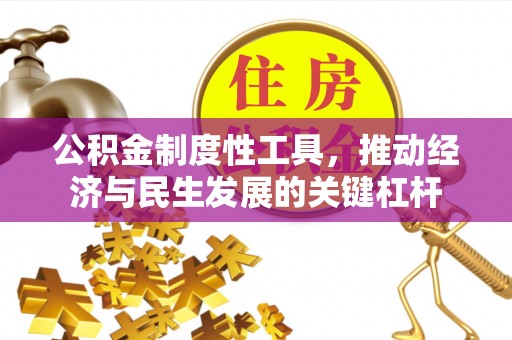 冷水滩公积金制度性工具，推动经济与民生发展的关键杠杆