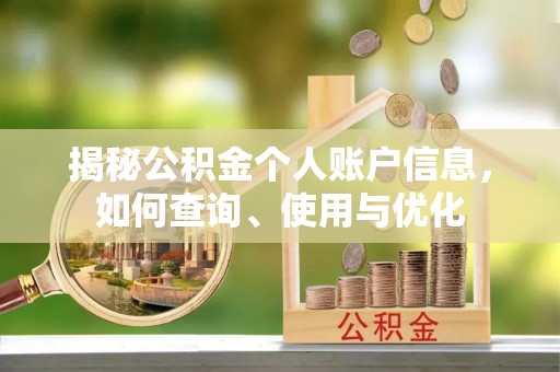冷水滩揭秘公积金个人账户信息，如何查询、使用与优化