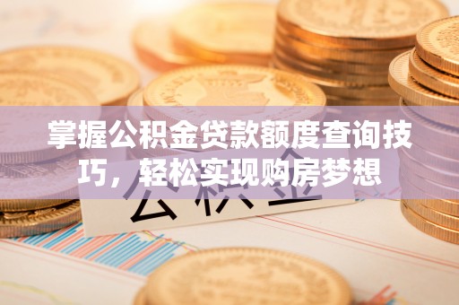 冷水滩掌握公积金贷款额度查询技巧，轻松实现购房梦想