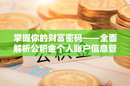冷水滩掌握你的财富密码——全面解析公积金个人账户信息管理与优化