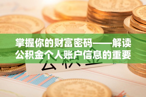 冷水滩掌握你的财富密码——解读公积金个人账户信息的重要性