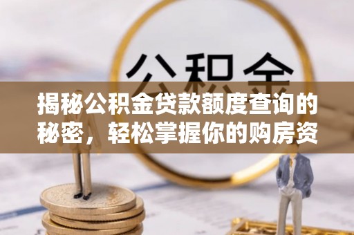冷水滩揭秘公积金贷款额度查询的秘密，轻松掌握你的购房资金
